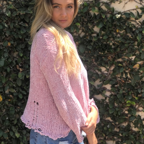 Destructed Chenille Pullover - Picture 4 of 7